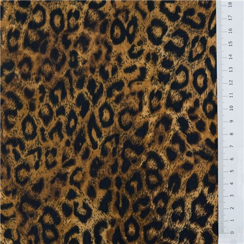 Resto de (17 x 112 cm) - Tela estampado animal manchas leopardo marrón Timeless Treasures 3