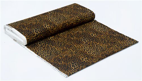 Resto de (17 x 112 cm) - Tela estampado animal manchas leopardo marrón Timeless Treasures 4