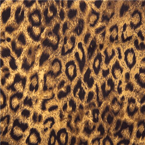 Tissu minky ultralarge animalier taches peau lopard marron Tissu