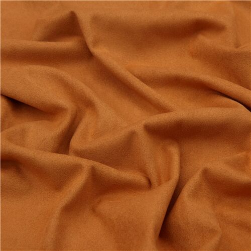 Butter Suede einfarbiger zimtbrauner Feinstrickstoff von Robert Kaufman Stoff