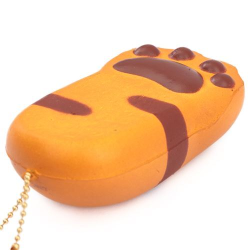 Cafe Sakura cat paw brown stripe bread bun squishy charm kawaii 3