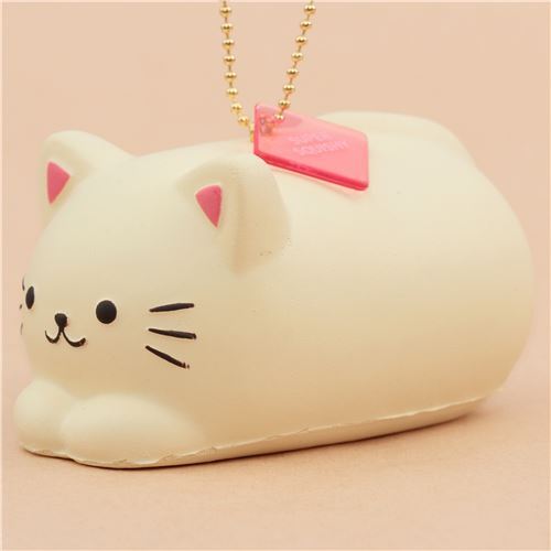 Squishy-Anhänger Brötchen cremefarbene Katze von Cafe Sakura 2