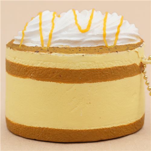 Cafe de N Lindo colgante blando Squishy kawaii tiramisú marrón y naranja 5