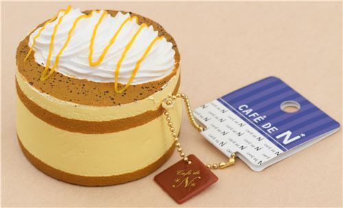 Cafe de N Lindo colgante blando Squishy kawaii tiramisú marrón y naranja 6