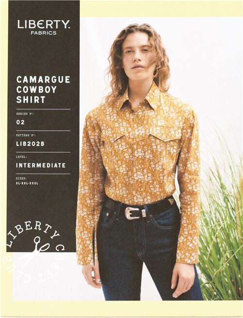 Patron de couture Chemisier Camargue Cowboy Shirt par Liberty Fabrics XL-XXXL