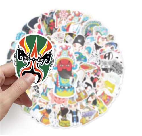 Personajes �pera Pek�n cultura china adhesivos troquelados 50 modelos diferentes 3