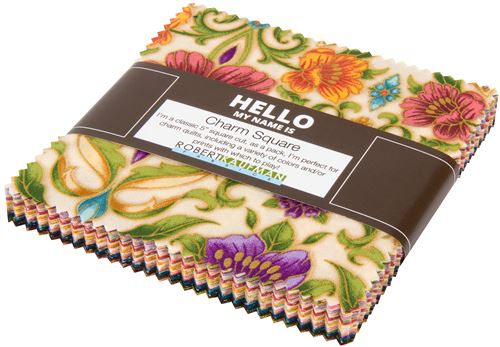 Coupons de tissus Charm Pack  fleurs, Garden Colorstory par Robert Kaufman
