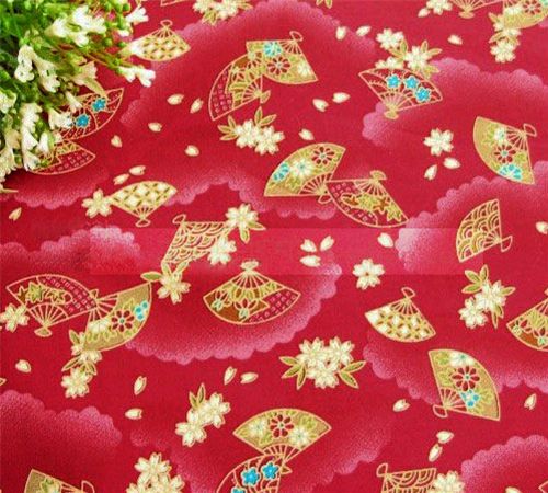 Chinese fan fabric blossom 0.5m
