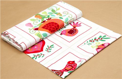 Christmas fabric bird pear tree ball par Michael Miller 5