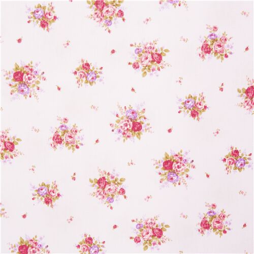 Tumbling Delicate Mini Flower Bouquet Fabric