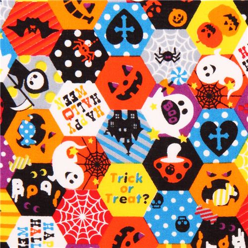 Cosmo Halloween Stoff Bienenwaben Trick Or Treat Geist Stoff