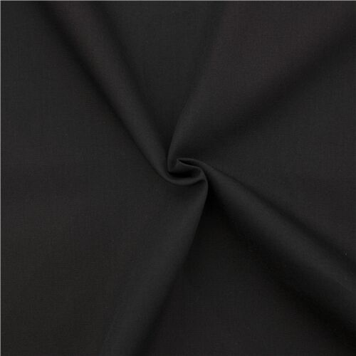 Cosmo tela de algodn negro liso tipo broadcloth Tela