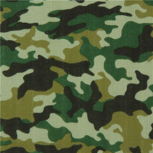 grüne doppellagige Gaze mit Flecktarn Stoff