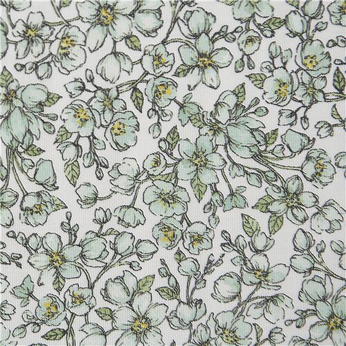tessuto bianco cotone spandex maglina fiori ver Tessuto
