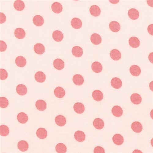 Dark Pink Cream Classic Circles Polka Dots Fabric