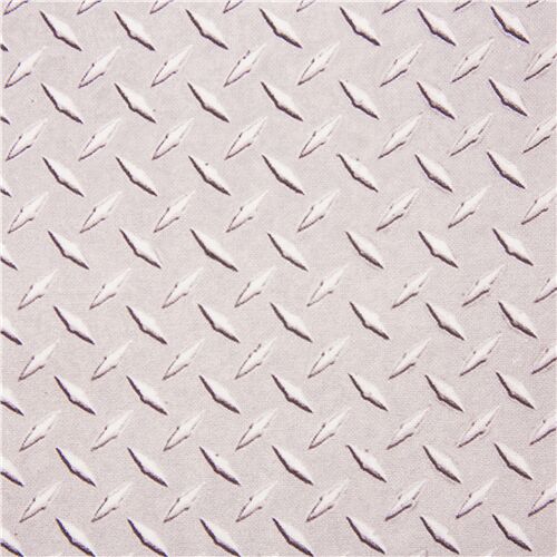 tessuto grigio piastra metallica trattini incrociati Quilting Treasures Tessuto