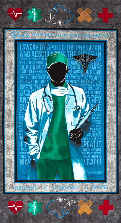 Docteur Serment D’Hippocrate Panneau Silhouette Tissu