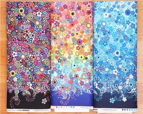 Resto de 39 cm - Tela Effervescence Digital de Robert Kaufman con c�rculos en azul 4