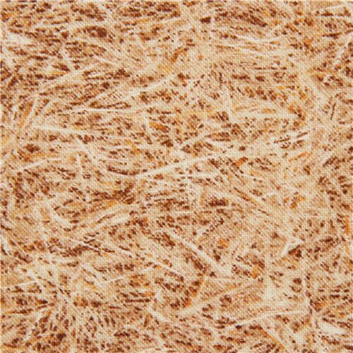 Harvest Time Hay Straw Pattern Fabric