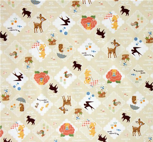 Fairy Tale Tom Thumb Push PIN X Kokka Fabric Japan 2