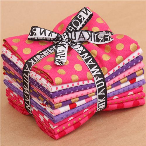 Fat Quarter Stoffbndel Dress Up Gold Robert Kaufman