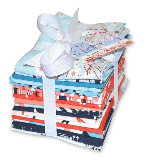 Fat Quarter fabric bundle Waterfront orange Michael Miller
