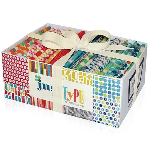 Coupons Fat Quarter Michael Miller bote, chiffres, lettres