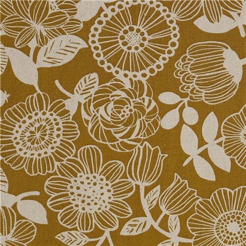 tessuto senape oxford fiori tondi strisce pois Tessuto