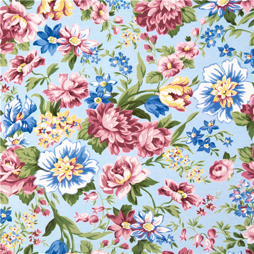 Tela de punto liso floral EE. UU. papel pintado extra ancho estilo retroart Tela