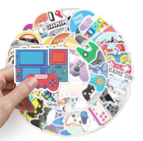 Pacchetto di controller per console adesivo fustellato per giochi 50 design unici 2