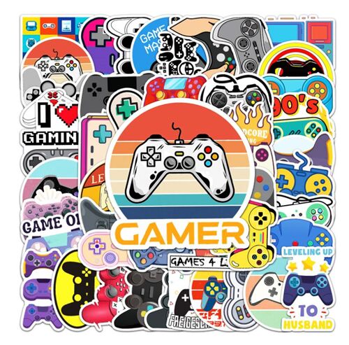 Pacchetto di controller per console adesivo fustellato per giochi 50 design unici 5