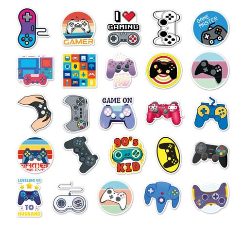 Pacchetto di controller per console adesivo fustellato per giochi 50 design unici 6