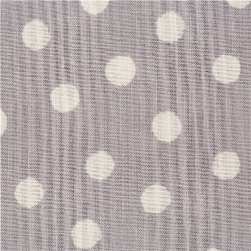 Toile à chemise en coton grise à pois irréguliers Tissu