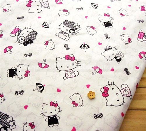Hello Kitty Fabric detective Sanrio half yard 1