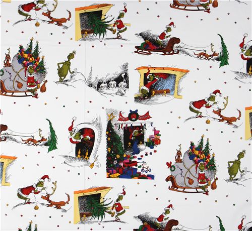 How the Grinch Stole Christmas Weihnachtsman Stoff 2