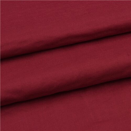 Chutes de tissu de (47 x 108 cm) - Tissu double gaze rouge bordeaux, import� du Japon 3
