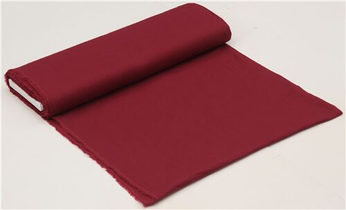 Chutes de tissu de (47 x 108 cm) - Tissu double gaze rouge bordeaux, import� du Japon 4