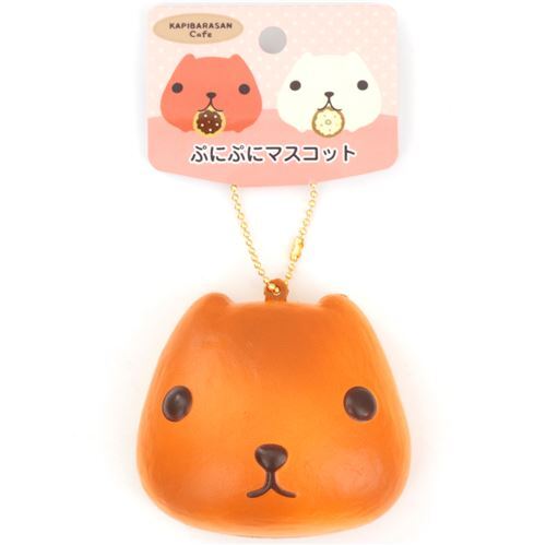 Lindo colgante blando Squishy panecillo Kapibarasan marrón 3