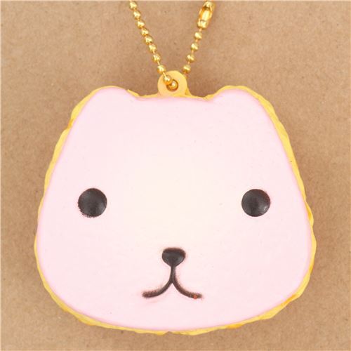 Kapibarasan pink yellow cookie sandwich squishy charm 2
