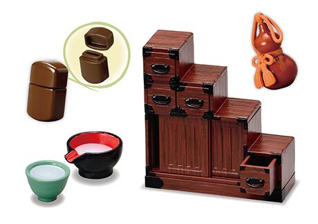Kitchen Re-ment caja sorpresa de miniaturas set 8 modelos Taisho Household Goods 7