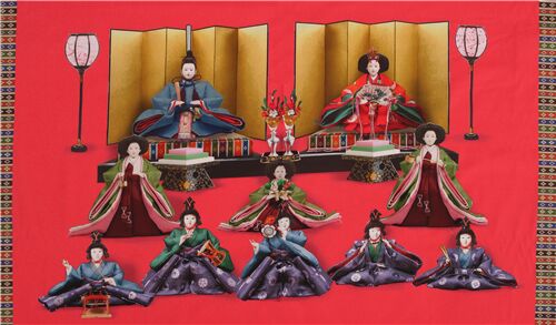 Panneau De L’Empereur Pour La Fête Des Poupées Hinamatsuri Japonaise Tissu