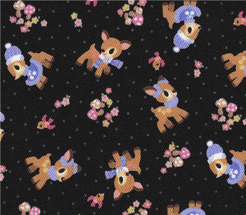 Kokka fabric deer Kokka fabric deer bambi fawn Kokka Stoff Rehkitz Winter