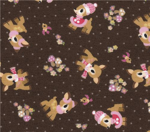 Kokka fabric deer Kokka fabric deer bambi fawn Kokka Stoff Rehkitz Winter