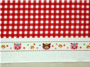 Tiere karierter Kokka Stoff aus Japan kawaii 0,5m Stoff