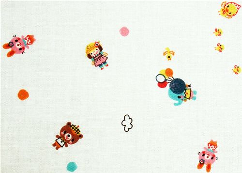 Kokka fabric animals checker Kokka fabric animals checker Kokka Stoff Tiere kariert Reh deer bunny Hase
