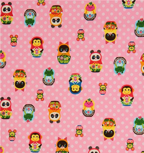 Kokka fabric matryoshka animals Kokka fabric matryoshka animals panda Kokka Stoff Matroschka Tiere