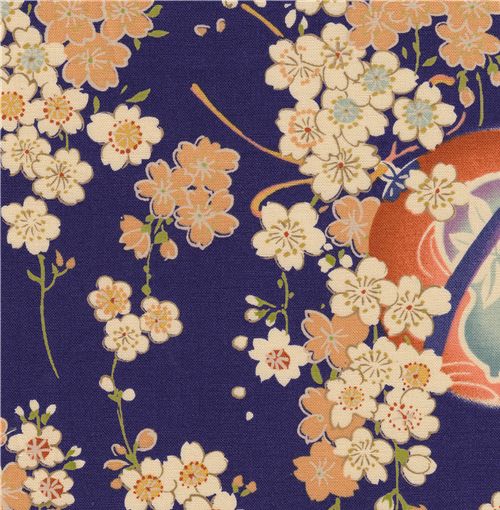Kokka fabric japanese peach blossom Kokka fabric japanese peach blossom Kokka Stoff japanische Pfirsichblüten