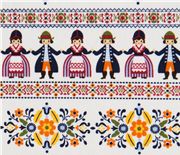 Dirndl traditional dress couple Kokka Fabric Japan half yard Fabric