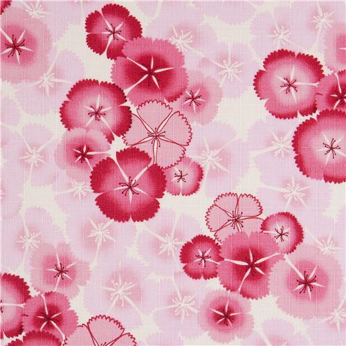 Kokka fabric with pink cherry blossoms flower Japan Fabric