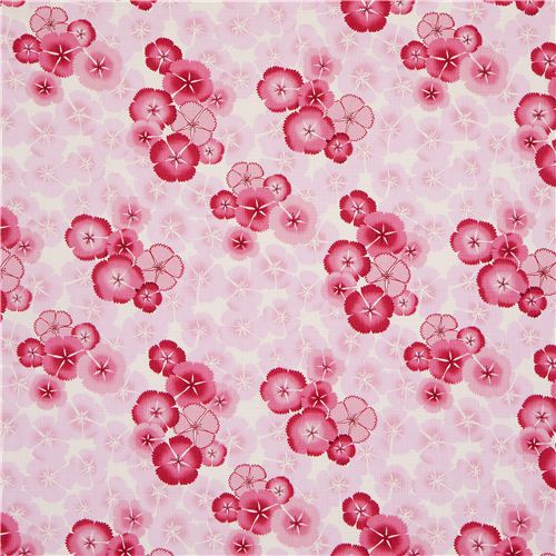 Kokka Stoff mit rosa Kirschbl�ten Blumen aus Japan 2